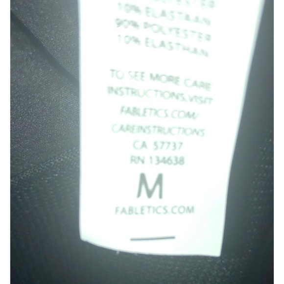 Fabletics Black Lola Long Sleeve Floral Velvet Flocked Top Cut Out Back Size M - Picture 12 of 13